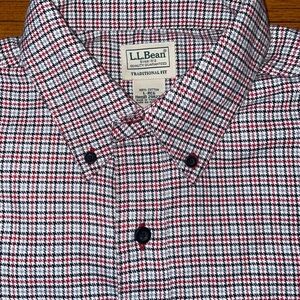 Men's Wicked Good Flannel Shirt, Traditional Fit, Houndstooth Large NWT